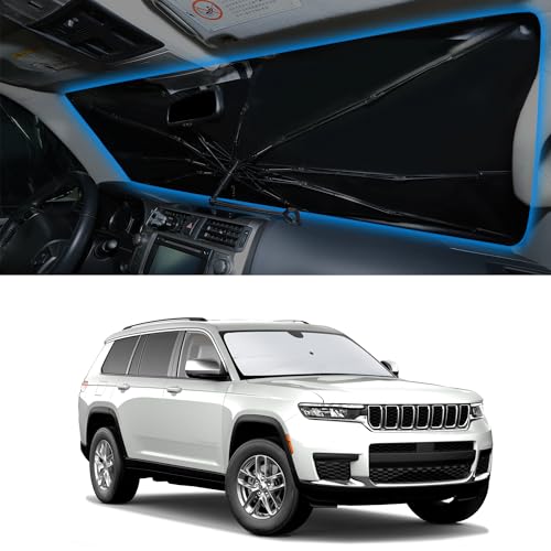 Image of Windshield Sun Shade Umbrella for 2011-2021 Jeep Grand Cherokee
