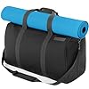 Neoprene Yoga Mat Bag Carrier – Black Gym Bag with Yoga Mat Holder for Gym, Yoga, Weekender – Very Demure & Cutesy Gym Bag for Women & Men