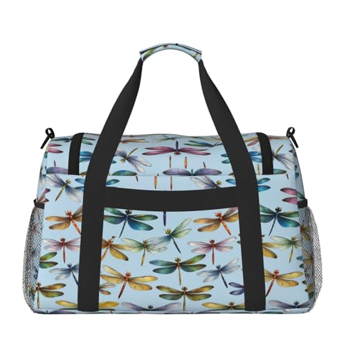 Dragonfly Print Daily essentials Large Capacity Hand Carry Bag for Weekend Getaways style Bags2
