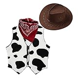 Chaqueta infantil sin manga para niña niño chaleco con vaca impreso