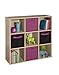 ClosetMaid Cubeicals 9 Cube Storage Shelf Organizer Bookshelf, Square Shape, Easy Assembly - Birch Wood Finish
