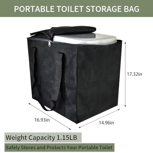 MuRealy Portable Toilet Carrying Bag - Upgraded 5.3 Gallon RV Toilet Protector Bag(2024 New), Portable Toilet Carry Bag for RV Travel Potty