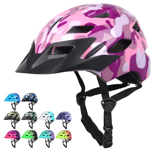 Bavilk Kids Bike Helmet with LED Light for Youth Teen Toddler Boys Girls