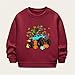 Boys Girls Fleece Casual Crewneck Sweatshirt Long Sleeve Loose Pullover T-Shirt Kids Cute Graphic Tee Tops for 2-12 Years