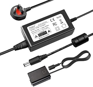 TKDY AC-PW20 AC Adapter Power Supply DC Coupler Kit Replacement NP-FW50 Battery, Suit for Sony Alpha A6000, A6100, A6500, A6400, A6300, A7, A7II, A7RII, A7SII, A7S, A55, A5100, RX10 Cameras