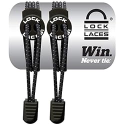 Lock Laces Elastic No Tie Shoelaces for Kids & Adults, One Size Fits All