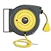 ReelWorks Extension Cord Reel Retractable 14AWG x 50' Foot 3C/SJTOW Glow Strip Cable Triple Tap Connector Advanced Slow Retraction Technology (SRT)