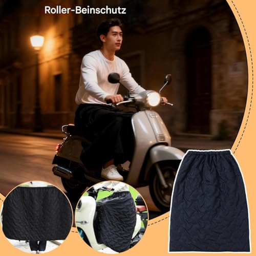 Protège-jambes de moto scooter imperméable réglable en hiver - 7