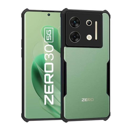 Amazon Brand - Solimo Shockproof Clear Back Cover for Infinix Zero 30 5G | 360 Degree Protection | Infinix Zero 30 5G Back Cover Case (PC & TPU, Black Bumper) (B0D2PCKQFM) Amazon Price History, Amazon Price Tracker