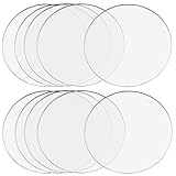 Hitefu 10 Packs Clear Circle Acrylic Sheets, 4.5 Inch Transparent Plexiglass Circle Panels, 3mm Thick Arcylic Discs fos Signs, Photo Picture Frame, Art Craft, DIY Display Projects