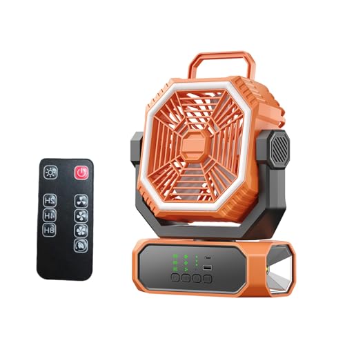 Ventilador para exteriores con agua y mando para noches de camping frescas