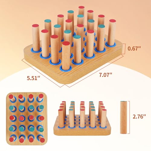 YiePhiot Wooden Pegboard for Occupational Therapy to Finger Dexterity by YiePhiot - Image 2