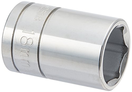 Williams 32518 1/2-Inch Drive 6 Point Shallow Socket, 18mm