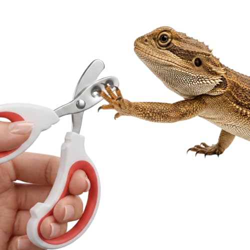 Heclia Bearded Dragon Cat Nail Clipper Stainless Steel Animal Claw Trimmer