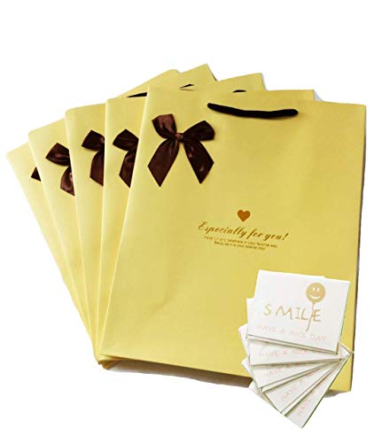 ギフト用 紙袋 5枚 セット プレゼント ラッピング メッセージカード 付き