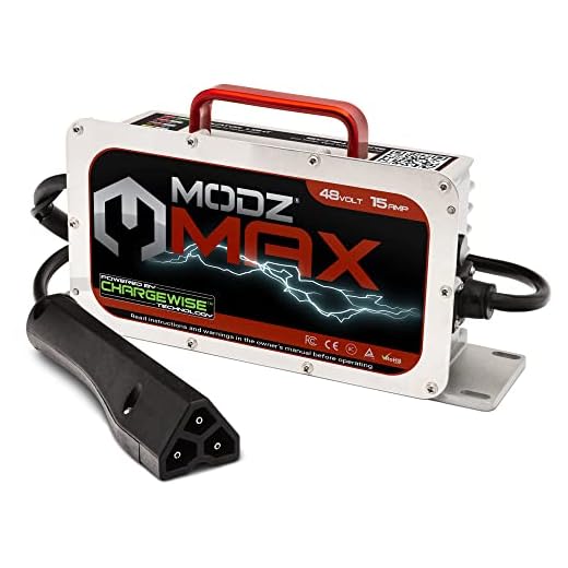 MODZ Max48 15 AMP EZGO RXV & TXT 48 Battery Charger for 48 Volt Golf Carts
