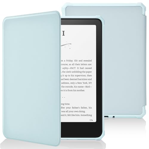 aMZCaSE Case for Kindle Paperwhite 7 inch (12th Genalation 2024 Release) & Kindle Colorsoft Signature Edition, All New Slim Durable PU Case with Smart Sleep/Wake for Kindle Paperwhite 2024, Sky Blue