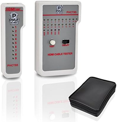 Pyle Home HDMI High Definition Cable Tester - Battery Operated HDMI Connector Line Finder, Continuity Checker, Wire Tracker w/ LED Light Indicator - Test Up to 19 Type A HDMI Cables - Pyle PHCT85