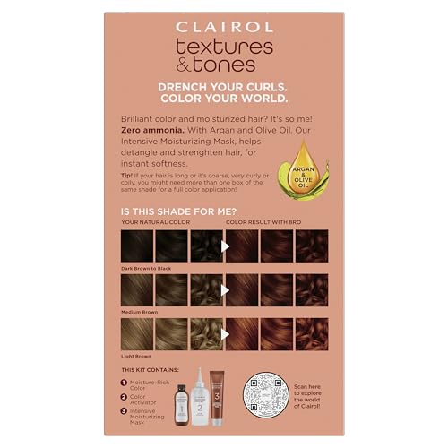 Clairol Textures & Tones Permanent Hair Dye, 8RO Sunset Copper Hair Color, Pack of 1