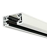 Nora Track Light NT-304W - White - 8 ft. Track - Single Circuit - Compatible with Halo Track