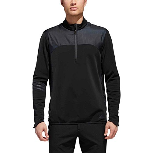 adidas Golf Men s Climaheat Primaloft 1 4 Zip Pullover Jacket, Large, Black
