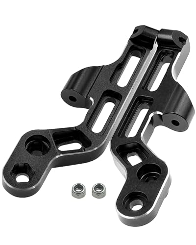 Rcarmumb RC Rear Wing Body Mount Support Frame Set Upgrades Part for 1/7 Felony Infraction Limitless 6S BLX On-Road Muscle RC Car,Aluminum 2PCS Body Mount Support,Replace #ARA320516,Black