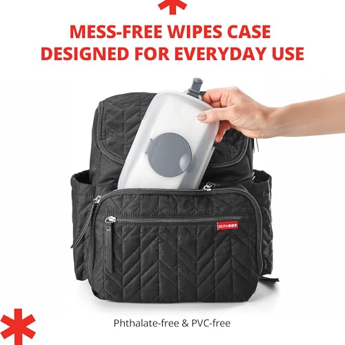 Image of Skip Hop On-The-Go Wipes Dispenser, Grab & Go, Grey