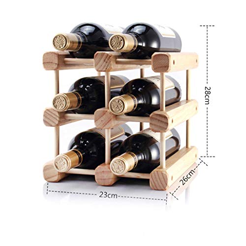 Soporte para botellas de madera sólida 23x26x28 cm miniatura 2