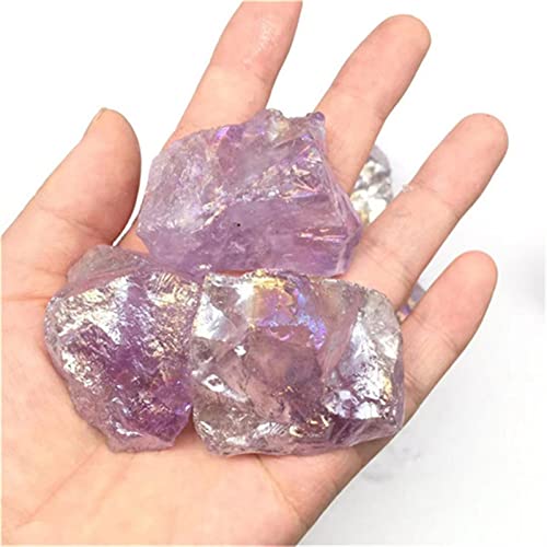 Cristaux bruts d'améthyste aura violette pour décoration maison