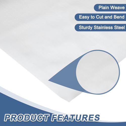 QUARKZMAN 500 Mesh 39 x 12 Gewebtes Drahtgitter 304 Edelstahl Luftfiltergitter Fenstergitter Für DIY Projekte Lüftungsabdeckungen Filtration Tierzäune