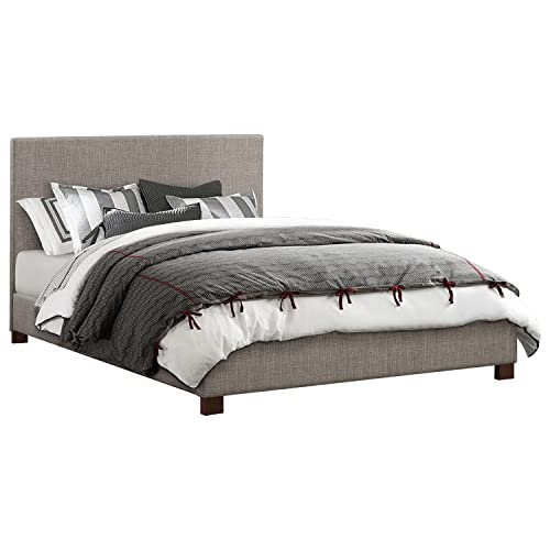 Lexicon Otiz Upholstered Platform Bed, Cal King, Gray #TOP2