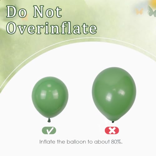Image of 60pcs 12inch Sage Green Balloons with Sand White Gold Confetti Balloons