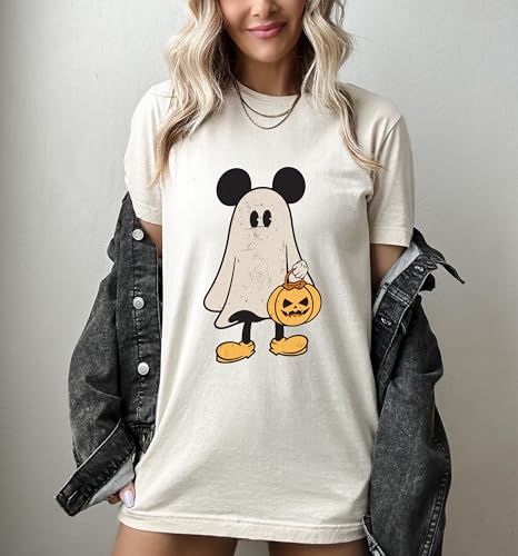 Retro M.ickey M.innie Halloween Couple Shirts, M.ickey Ghost Shirt, M.innie Ghost Shirt, Spooky Season Shirt, Halloween Trip Shirts2