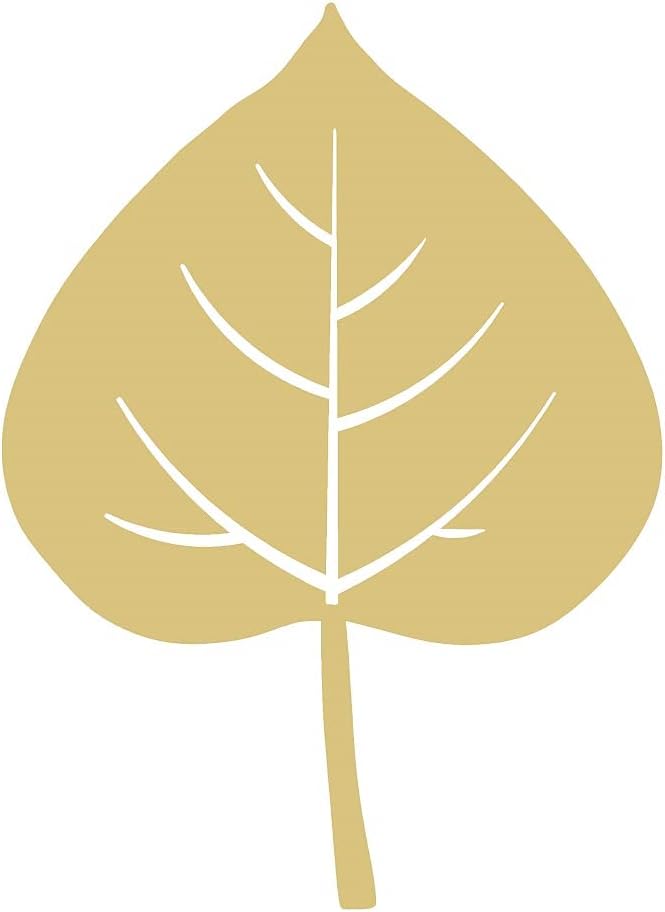 Aspen Leaf Cutout Unfinished Wood Tree Fall Autumn Shade Summer Garden MDF Shape Canvas Style 2 (24)
