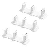 3-Pack Sliding Closet Door Floor Roller Guide - Adjustable Width 3-Roller Design - Easy Install! (White) | Grovers Home Solutions