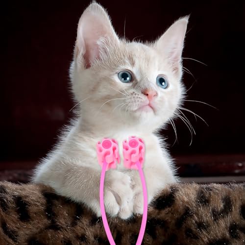 Image of GLEAVI Cat Massage Roller Cat Face Massager Roller for Face Neck Legs Belly Pet Grooming Tool for Puppy Dog Kitty 9.64 X 1.77 X 1.18 in