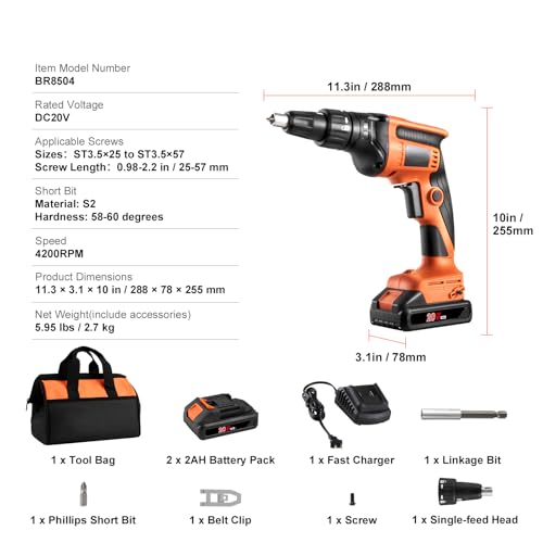 Atornillador inalámbrico 20V max brushless 4200 rpm miniatura 2