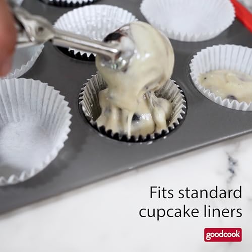 GoodCook MegaGrip 12-Cup Nonstick Steel Cupcake and Muffin Pan with Silicone Grip Handles, Gray - Image 4