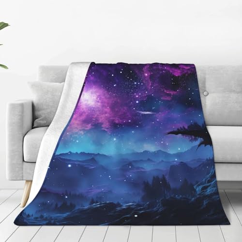 Couverture polaire violette 203x152 cm pour lit et canapé