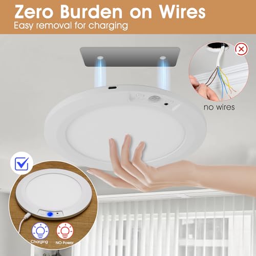RAWNICE Rechargeable Motion Sensor Ceiling Light with Remote - image 4