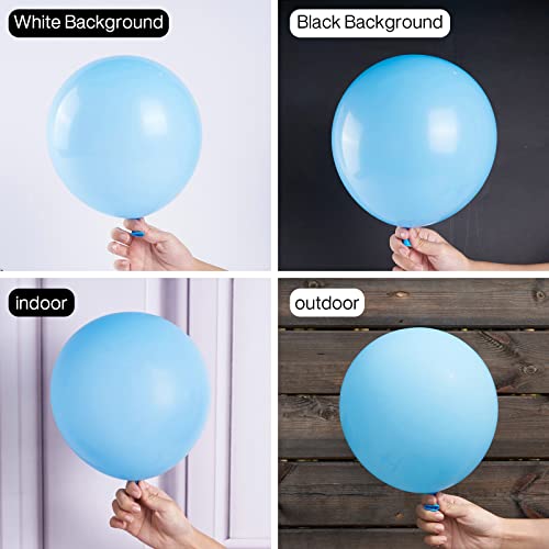 Image of PartyWoo Light Blue Balloons, 51 pcs 12 Inch Matte Blue Balloons, Blue Balloons for Balloon Garland or Balloon Arch as Party Decorations, Birthday Decorations, Boy Baby Shower Decorations, Blue-Y4