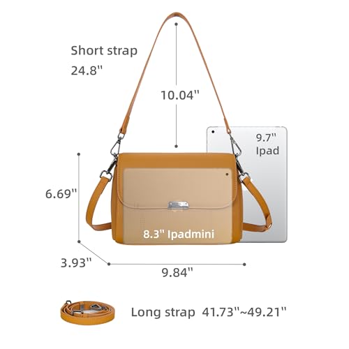 Iswee Genuine Leather Purses for Women Crossbody Bags Designer Shoulder Handbags Ladies Purses Casual Bag3