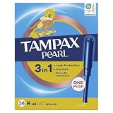 Tampax Pearl Regular Tampones Aplicador, Se Adapta A Tu Cuerpo, 24 Unidades