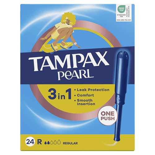 ¡COMPRA 2 UNIDADES, AHORRA EL 70 % EN 1! Tampax Tampones Pearl Regular Con Aplicador Suave, Pack de 24, 3 en 1… — oferta en Amazon