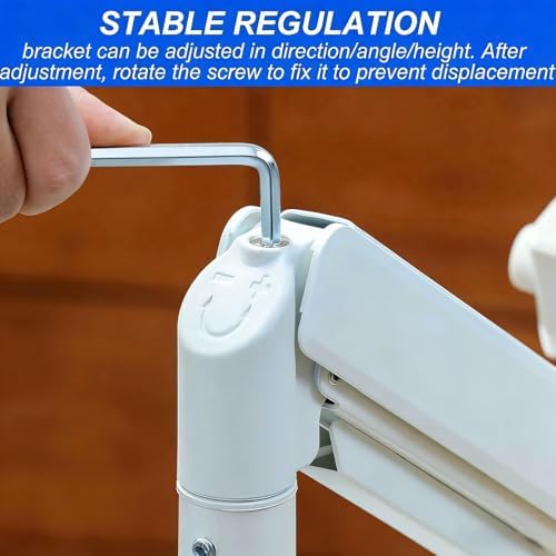 Powerful Nail Dust Collector for Salon, Adjustable Vacuum Extractor with Reusable Filter & LED Light, Desktop Duster with Metal Bracket (1 Filter) - Efficient Nail Salon Tool