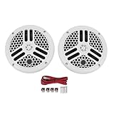 [Design élégant] L'apparence petite et exquise de ce haut-parleur audio marin s'intègre parfaitement dans votre bateau, RV, bateau de vitesse, yacht, UTV ou salle de bain, ajoutant une touche d'élégance.