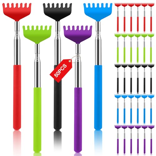 HOFASON 50PCS Back Scratcher for Women Men Stocking Stuffers for Teens Easter Halloween Stuffers Bulk Fathers Day Dad Gifts Christmas Bulk Gifts Baby Shower Prizes for Winner Adult Prizes