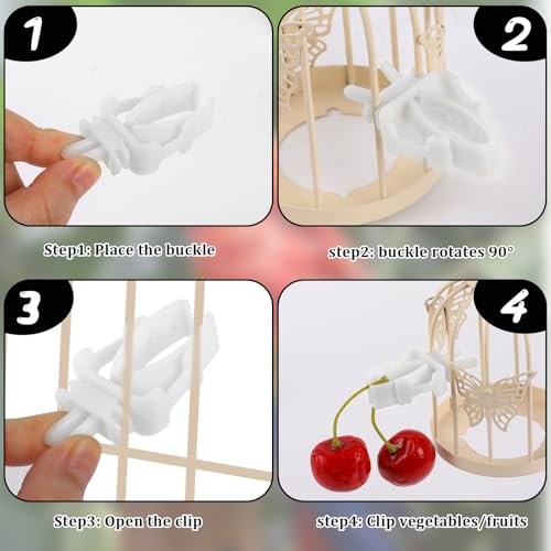 12 peças de suporte de comida para gaiola de pássaros, suporte de painço para gaiolas de pássaros, p