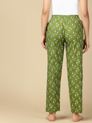 Image of PYNK by Lux Cozi Women's Cotton Printed Palazzo Pyjama Relaxed Lounge Pants | Super Soft Comfortable | Loungwear Pyjama Pant-Pack of 1