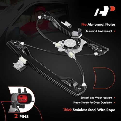 Image of A-Premium Front Passenger Side Power Window Regulator with Motor Assembly Fit for Chevy Cruze 2012-2016, Chevrolet Cruze Limited 2016, with 2-Pin Plug Motor, Built from 4 /26 /12